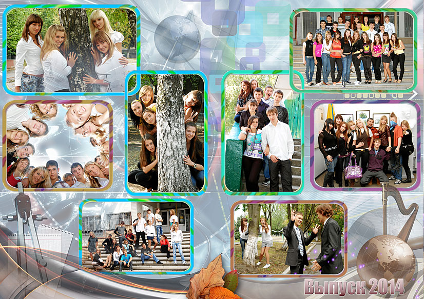 Варианты дизайна выпускных фотокниг Пластика