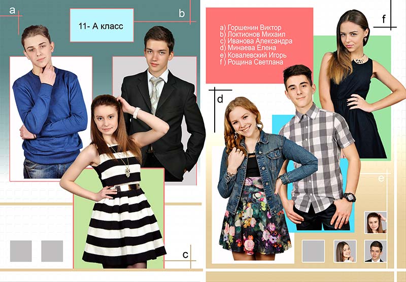 Варианты дизайна выпускных фотокниг Кроссворд  - фото